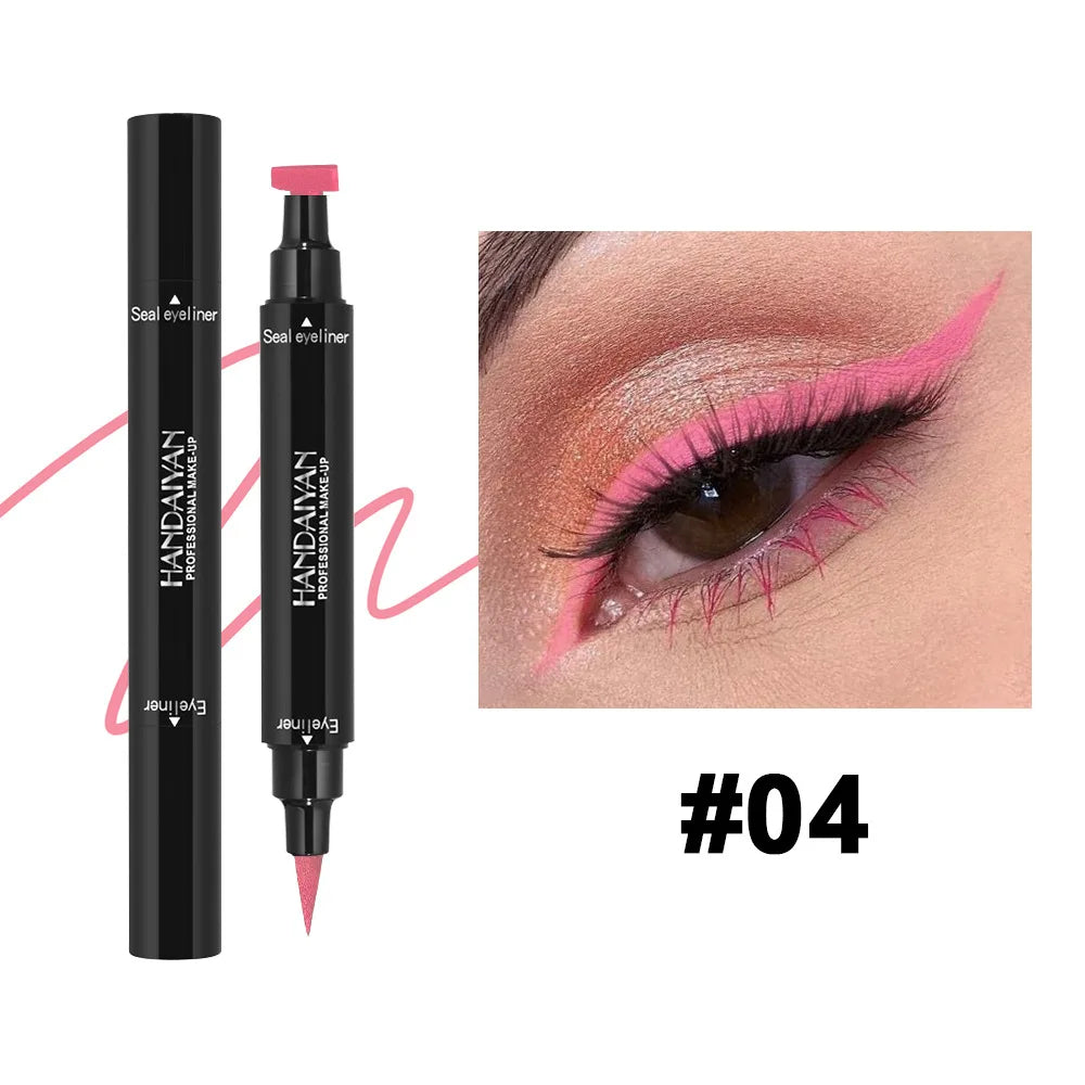 Colorful Dual-Ended Liquid Eyeliner Stamp – Waterproof, Quick-Dry & Long-Lasting