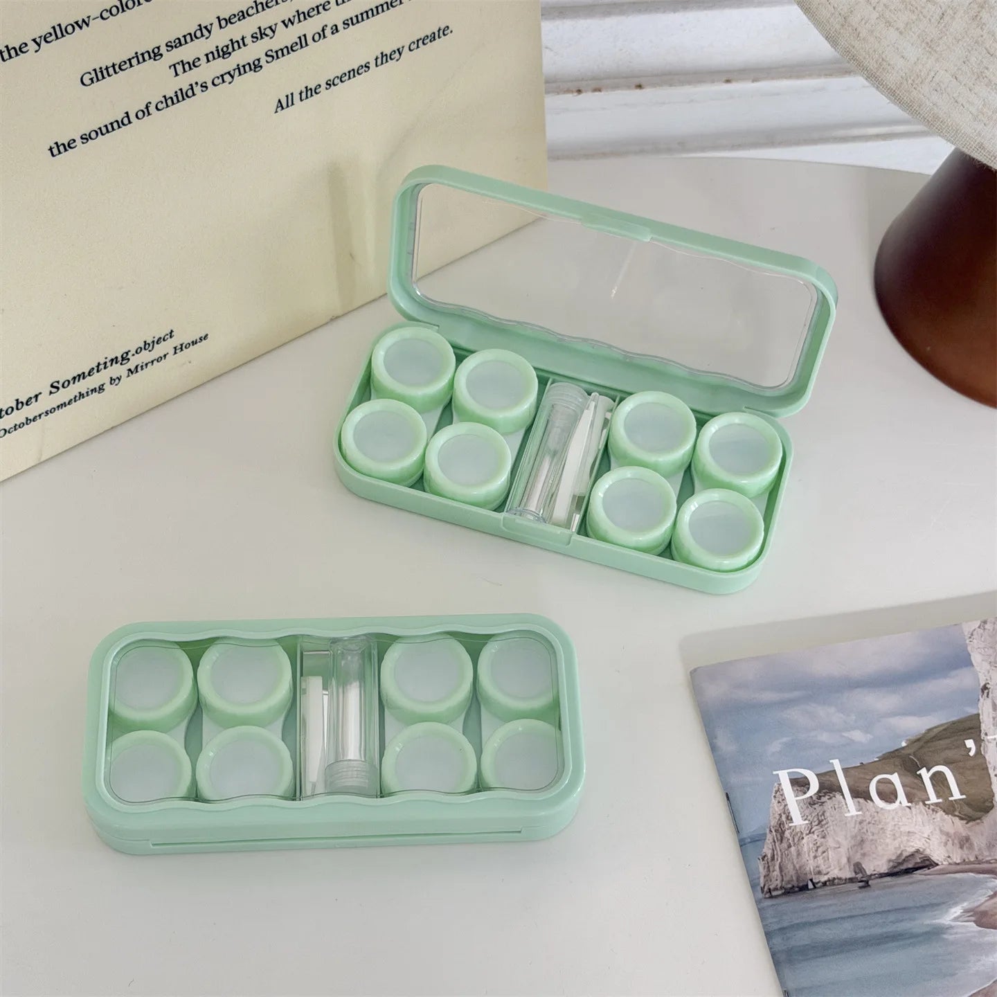 Large-Capacity Contact Lens Storage Case – Retro Morandi Colors