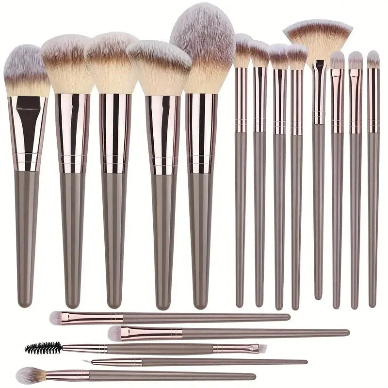 Premium Makeup Brush Set (3-20 Pcs) – Soft Fluffy Brushes for Foundation, Eyeshadow, Blush & Kabuki