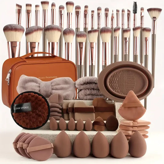 Premium Makeup Brush Set (3-20 Pcs) – Soft Fluffy Brushes for Foundation, Eyeshadow, Blush & Kabuki