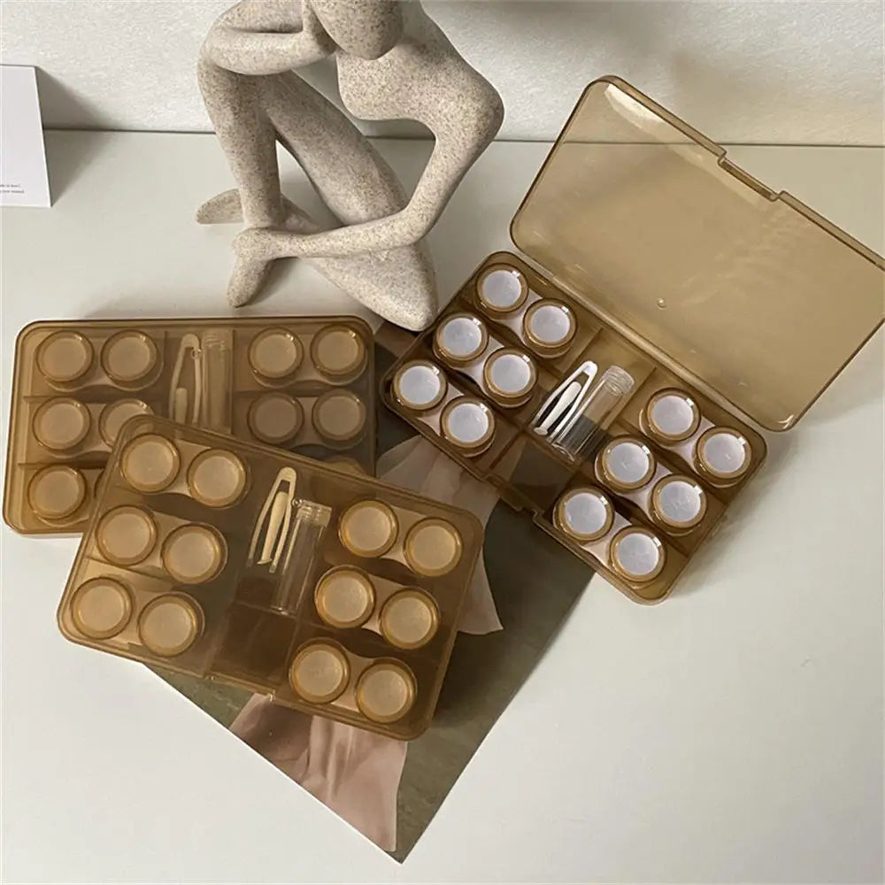 Large-Capacity Contact Lens Storage Case – Retro Morandi Colors