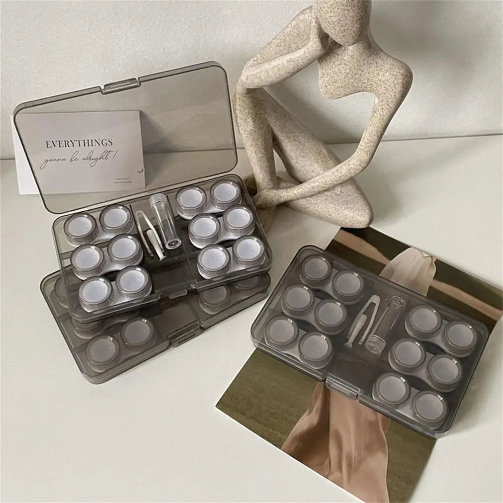 Large-Capacity Contact Lens Storage Case – Retro Morandi Colors