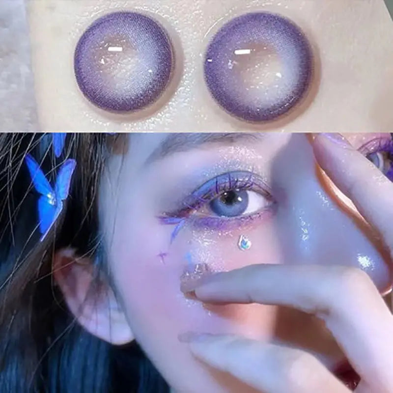 JeweLens Galaxy Colored Contact Lenses – Bling Cosplay Circle Lenses, Yearly Wear with Box