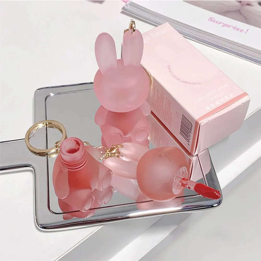 Gege Bear Rabbit Lip Glaze – Matte Velvet Lip Clay, Long-Lasting & Non-Drying