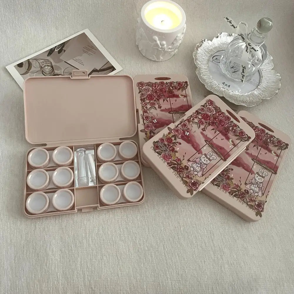 Large-Capacity Contact Lens Storage Case – Retro Morandi Colors