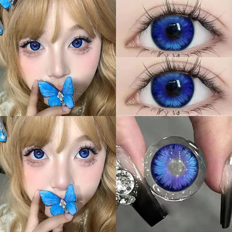 Mill Creek Korean Colored Contact Lenses – Butterfly Series, Natural Fashion Lenses with Myopia Option