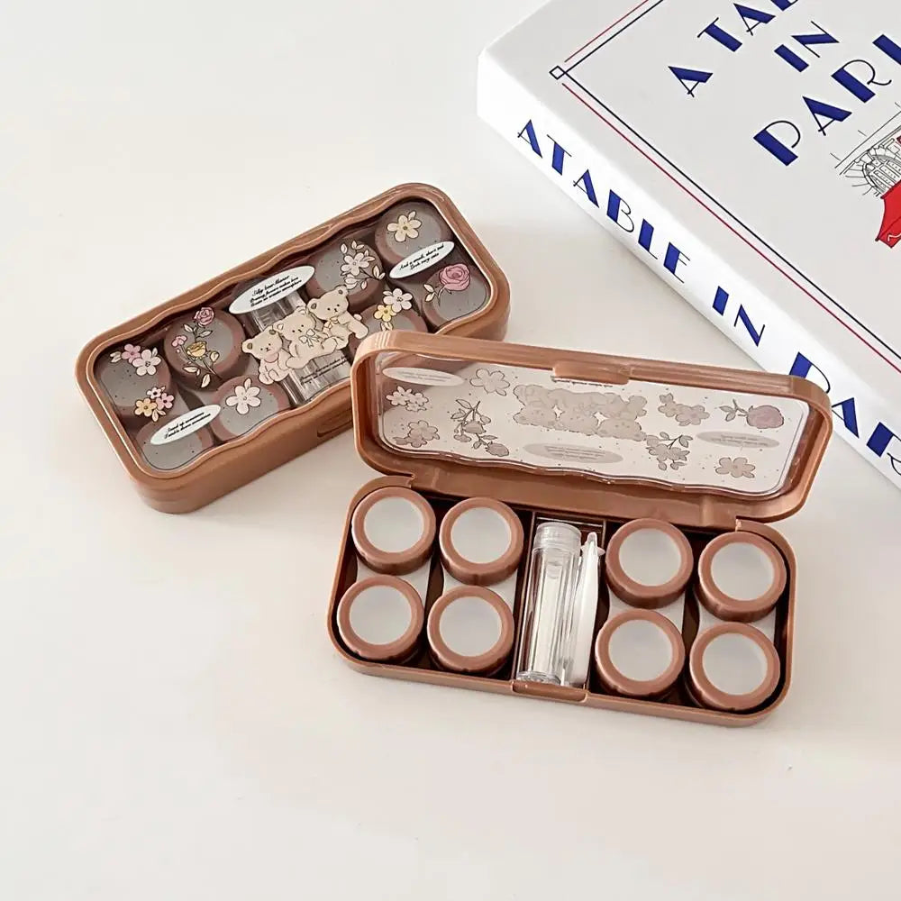 Large-Capacity Contact Lens Storage Case – Retro Morandi Colors
