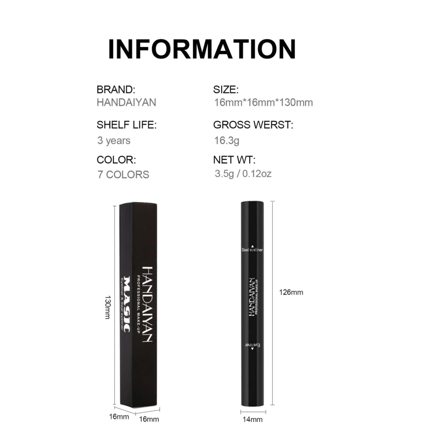 Colorful Dual-Ended Liquid Eyeliner Stamp – Waterproof, Quick-Dry & Long-Lasting