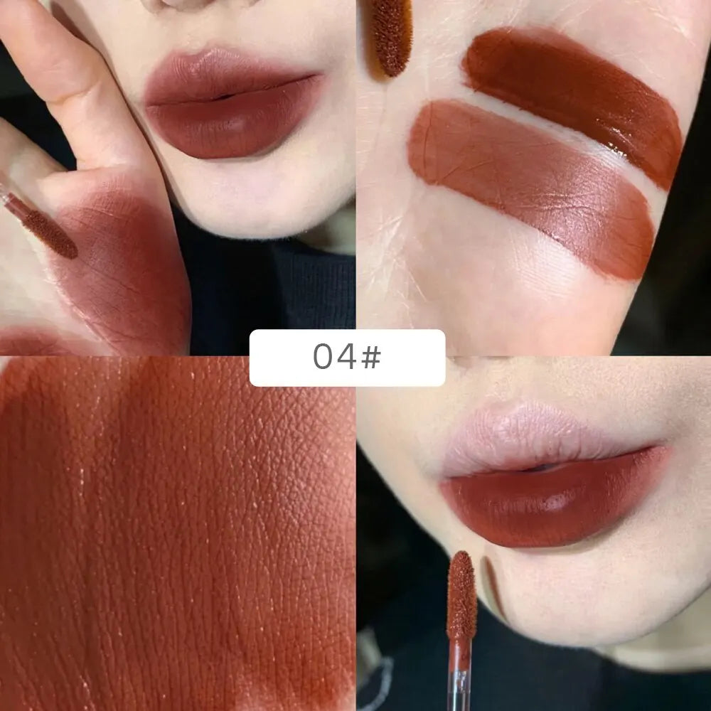 Gege Bear Rabbit Lip Glaze – Matte Velvet Lip Clay, Long-Lasting & Non-Drying
